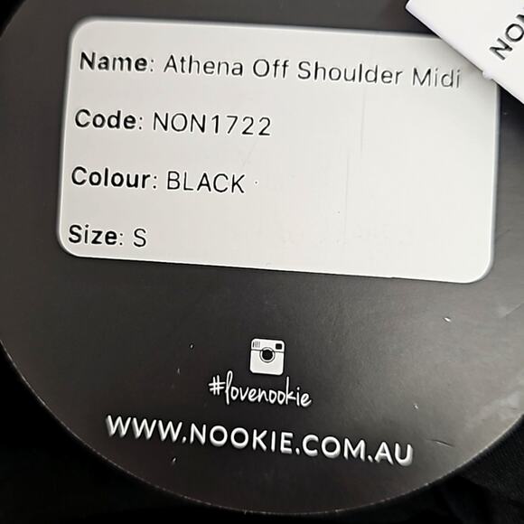 Nookie Athena Women Halter Off Shoulder Form Fit Midi Dress Revolve Size S (NWT) - Picture 7 of 9